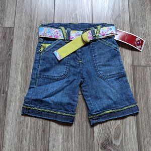 NWT Toddler Girl (2Y) - LOSAN Denim Bermuda Shorts with Belt